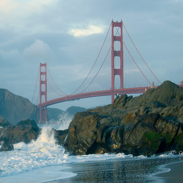 Microfasertuch mit Motiv Golden Gate Bridge