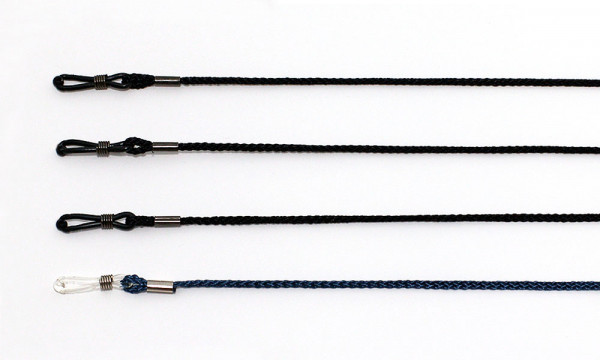 Brillenband Sortiment - 3x schwarz + 1x dunkelblau